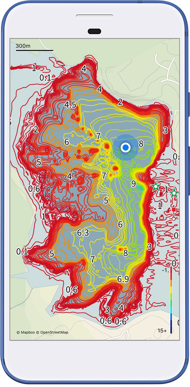 Charted Waters App - Depth Contours