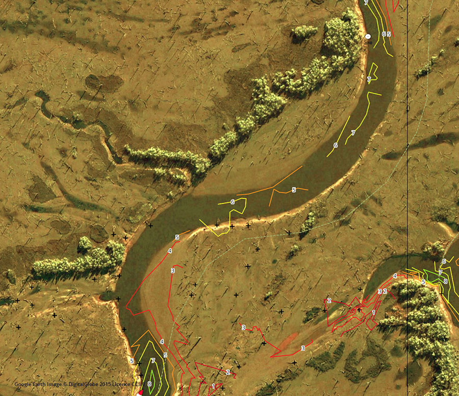 Charted Waters App Low Water Imagery