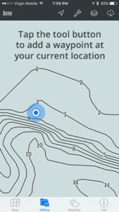 App Help - iPhone Add Waypoint at Location