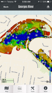 3D Bottom Mapping is available on the App, to access download from offline maps (wifi recommended) The imminent release of the upgrade will allow zoom to 10m, North Up & Heading Up functions, temporary waypoints with distance to target calculations and teh new TORCH FEATURE that will pinpoint points of interest