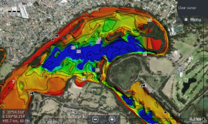 3D Bottom Mapping Sounder View, quickly find those areas of interest. Red is shallow through to Dark Blue showing Deep Water