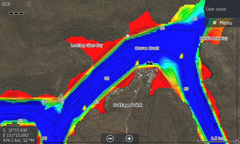 Hawkesbury River Depth Chart