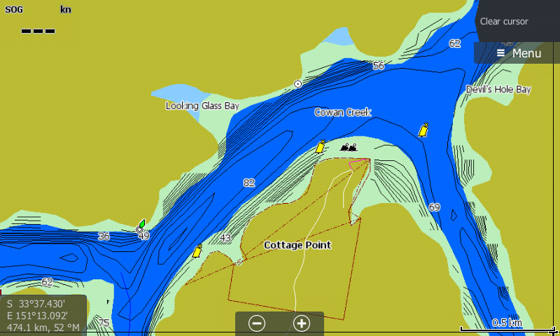 Hawkesbury River Depth Chart